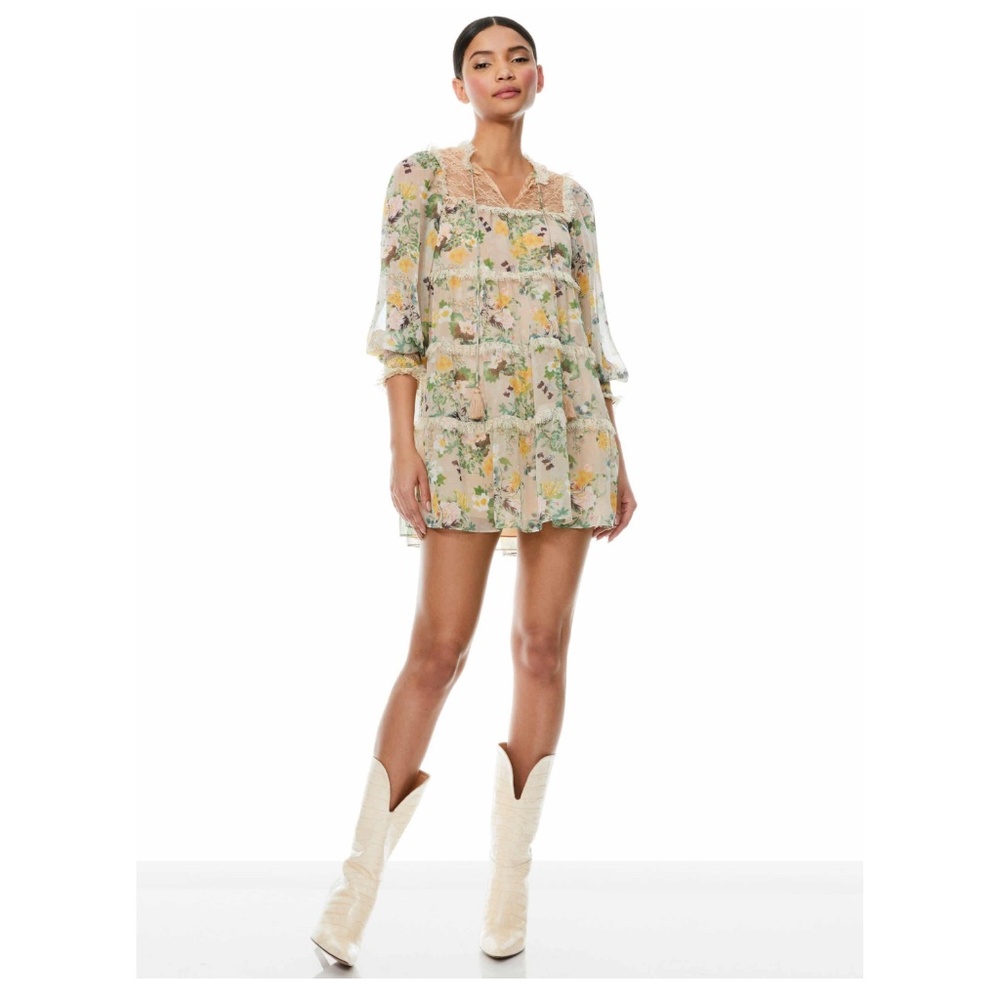 ALICE + OLIVIA Marcie Floral Tunic Dress